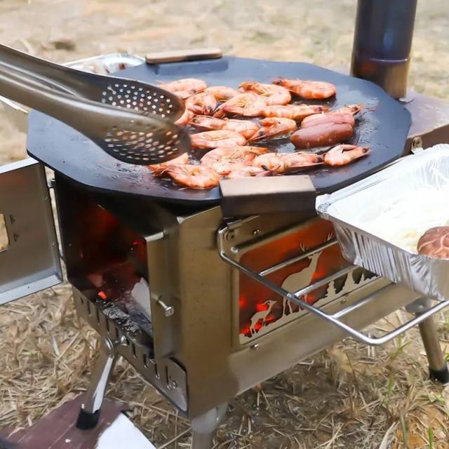 Outdoor Camping Travel Barbecue Kitchen Cooking Portable Polygonal Aluminum Alloy Metal Baking Pans