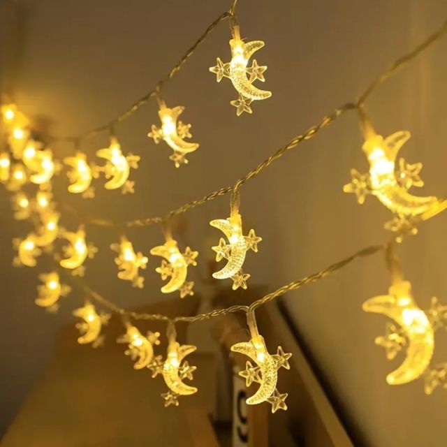 Woohaha Led Star Moon String Lights Ramadan Decorations 2023 Lights