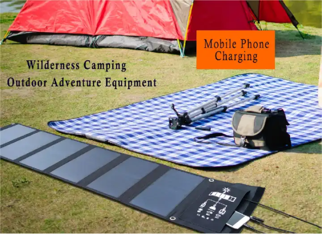 12W 2 Folding Solar Panels Portable Solar Panel Portable Sunpower Solar Panel Charger For Camping