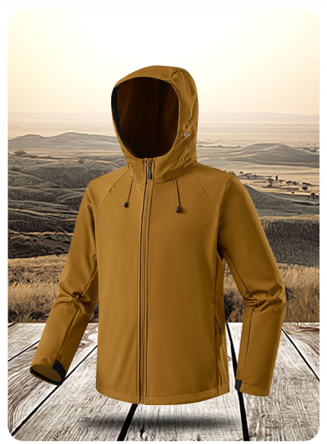 Outdoor soft-shell jacket waterproof windproof warm jacket sports casual mountaineering clothing
