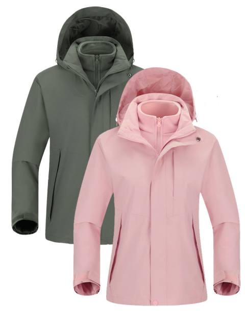 Outdoor Hiking Jacket Waterproof and Anti-fouling Two Piece Set Insulated Soft Shell Jacket for Men's Women's