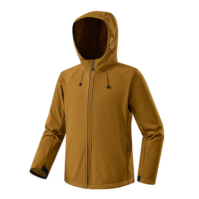 Outdoor soft-shell jacket waterproof windproof warm jacket sports casual mountaineering clothing