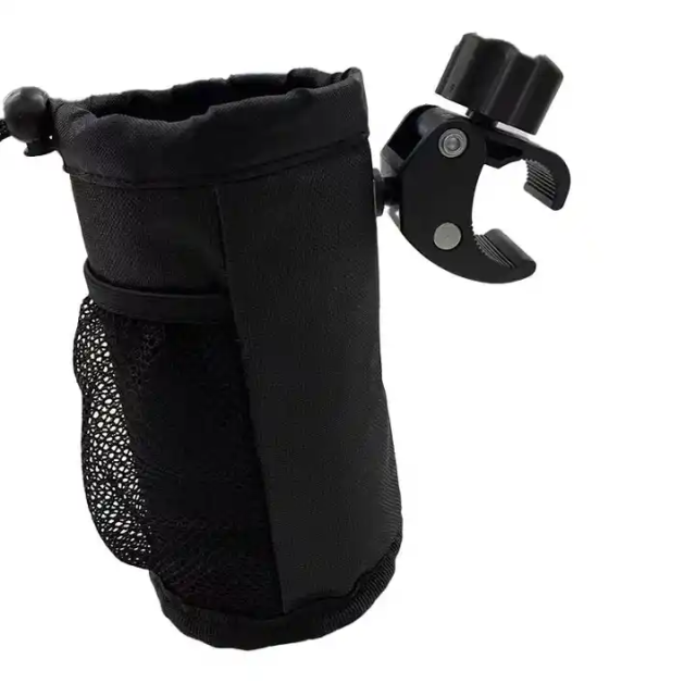 New design Bike Water Bottle Holder Bicycle Drink Cup Holder Hanging Bag with Mesh Pockets